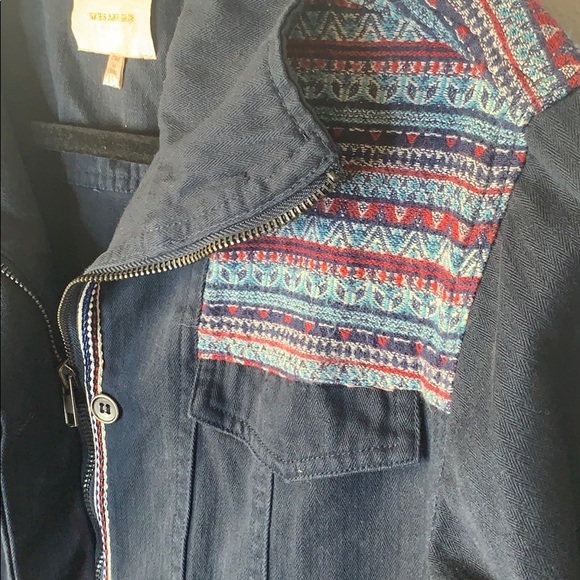 Skies are blue embroidered navy blue jacket M - Picture 3 of 7